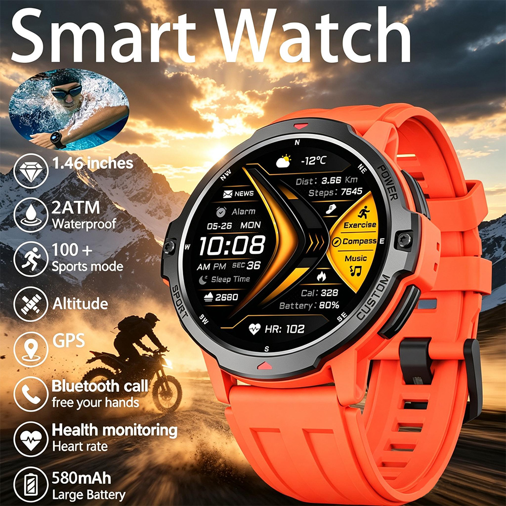 Smartwatch Timex Watches For Men - Jam Tangan Pintar GPS Militer Giroskop