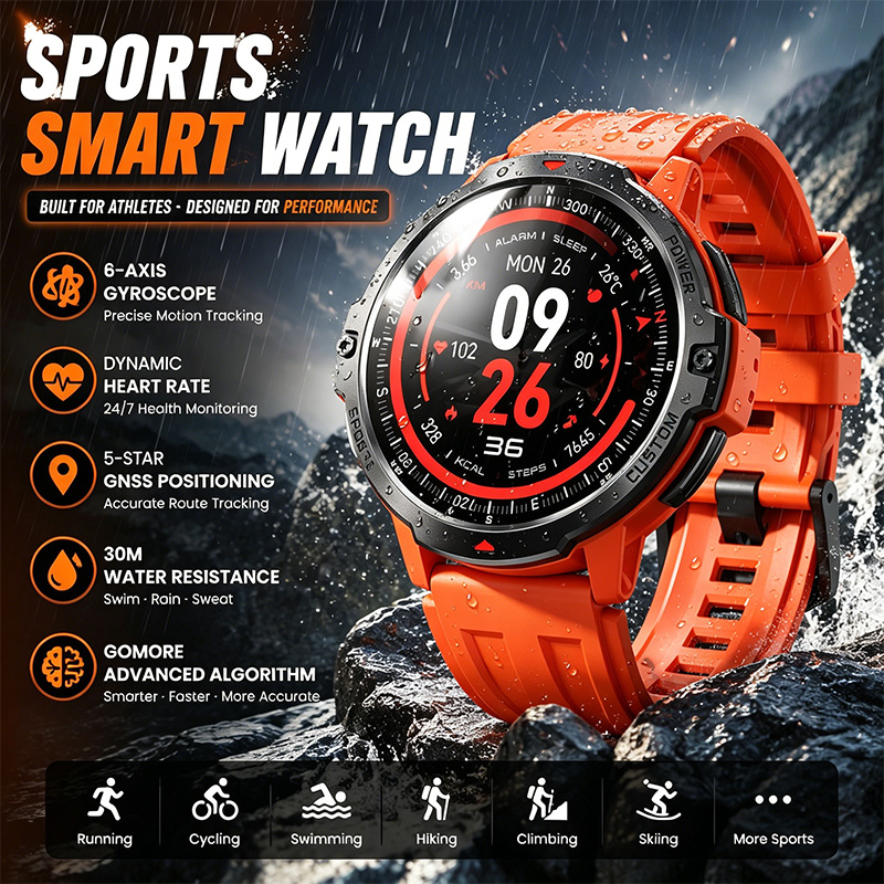 Smartwatch Timex Watches For Men - Jam Tangan Olahraga Pintar Pemosisian GNSS