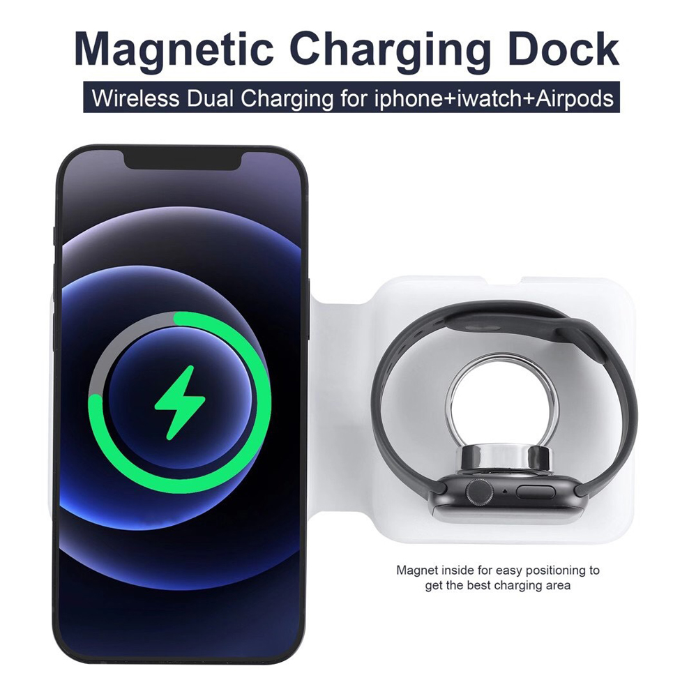 2IN1 Magsafe duo Magnetic Nirk - Xwatch Smartwatch ulasan dan harga