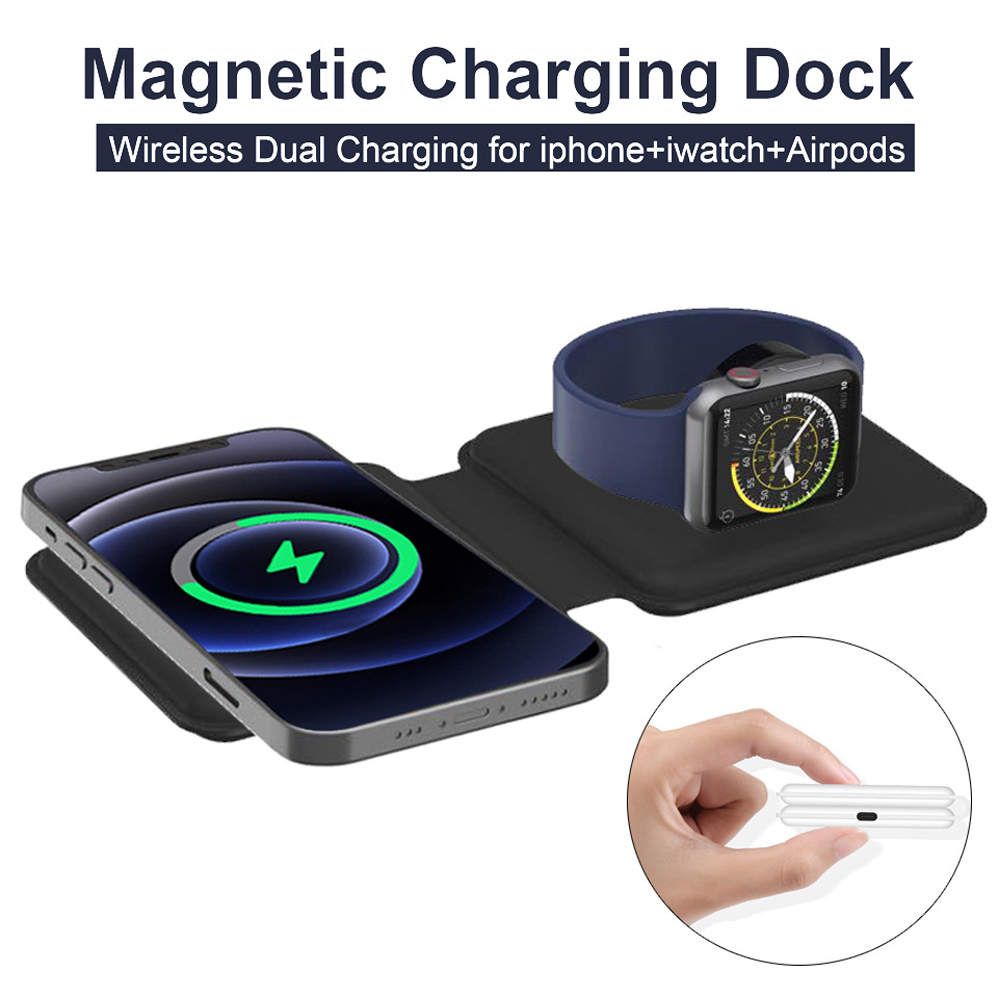 2IN1 Magsafe duo Magnetic Nirk - Xwatch Smartwatch ulasan dan harga