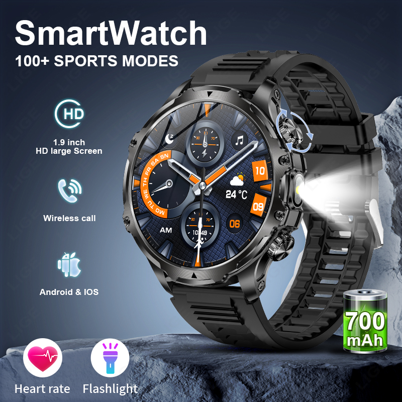 LIGE Jam Tangan Pintar Militer - Smartwatch Timex Watches For Men ulasan dan harga