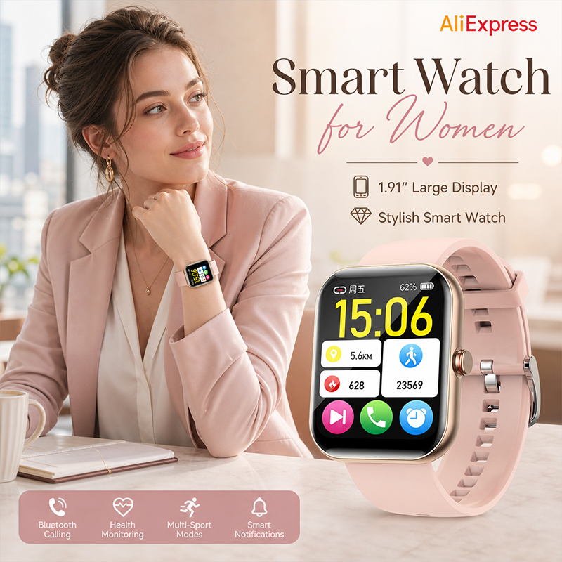 Jam Tangan Pintar Wanita, Pang - Watches Ladies Smartwatch ulasan dan harga