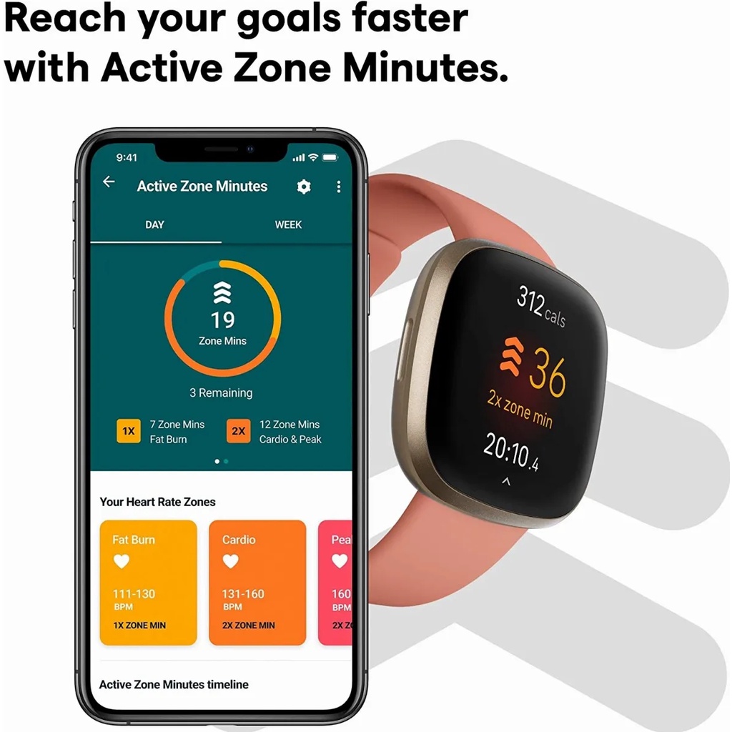 Fitbit Versa 3 Jam Tangan Pint - Smartwatch Health Watches ulasan dan harga