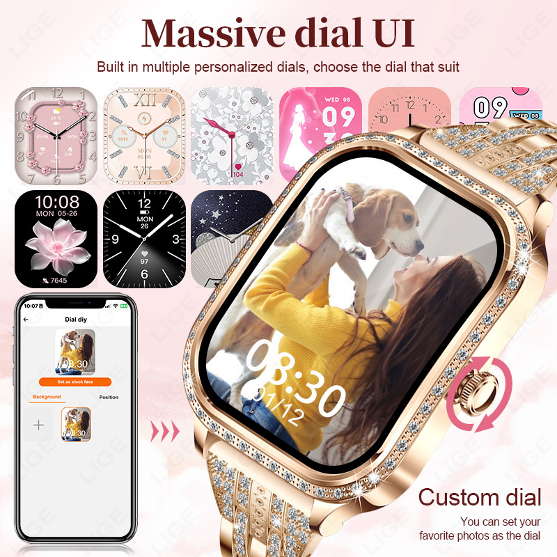 LIGE Jam Tangan Pintar Wanita  - Watches Ladies Smartwatch ulasan dan harga
