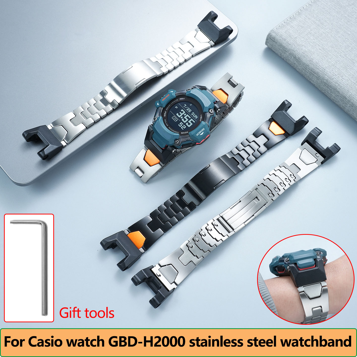 GBD-H2000 Gelang Tali Logam Ta - Casio Watches Smartwatch ulasan dan harga